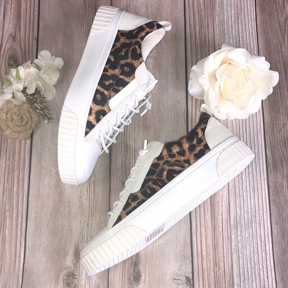 Michael Kors Leopard Leather Sneakers 8M - Picture 7 of 8